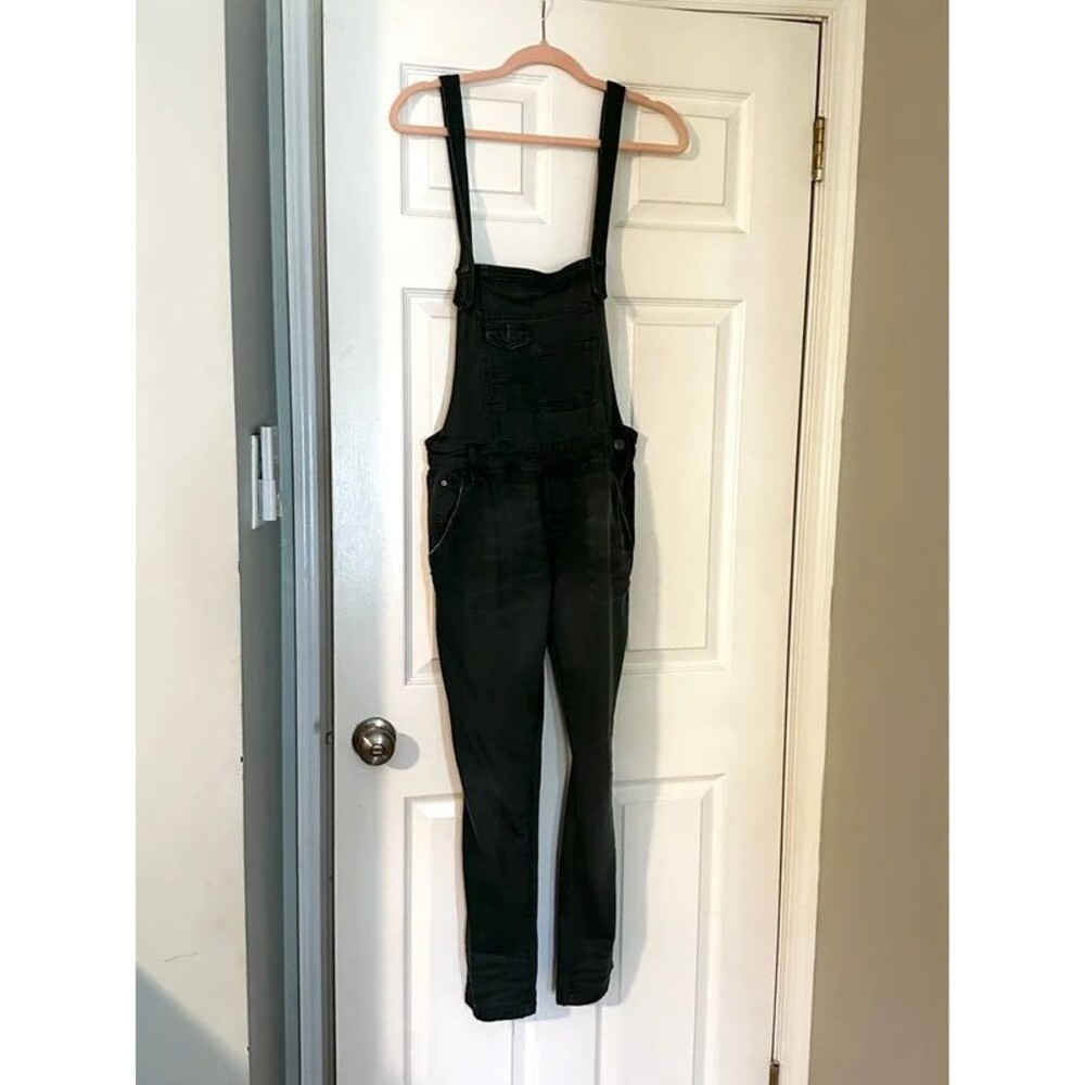 Sz. 28 Free People Century Denim Black Wash Skinny Jean Overalls